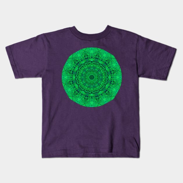 Green Ornament Kids T-Shirt by Amanda1775